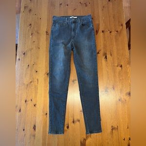 Levi Strauss Levi’s mile high super skinny grey washed black jeans 29 NWOT